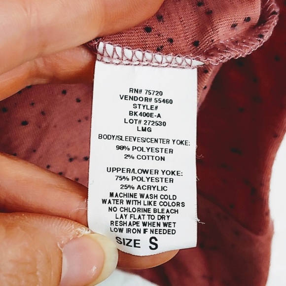 BKE | Speckled Aztec Long Sleeve Top | S - Picture 5 of 5